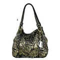 Kathy Van Zeeland Seam Work Shopper Zebra Print Handbag